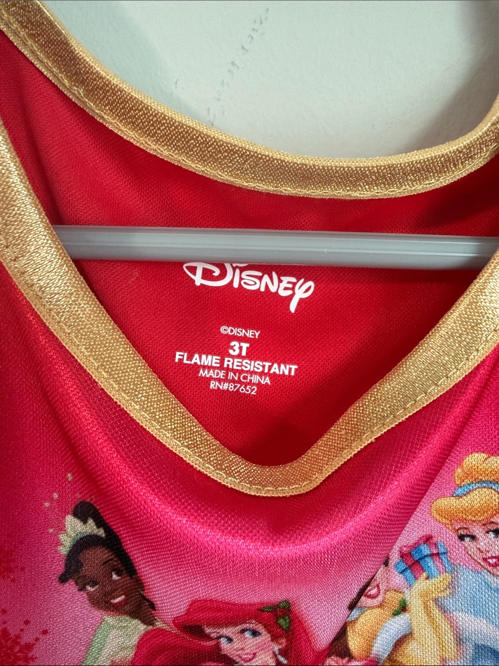 Disney Red Princess Snowflake Party Dress with Gold Accents - Picture 3 of 5